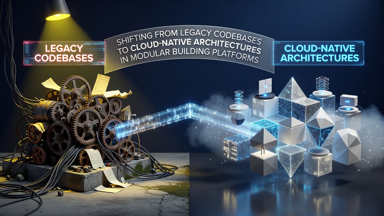 Shifting from Legacy Codebases to Cloud-Native Architectures in Modular Building Platforms